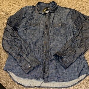 *DONATED* Express Navy Button-Up Shirt